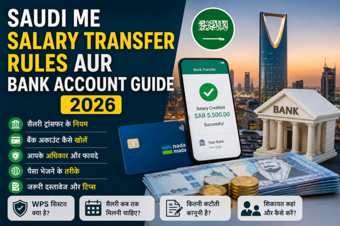 Saudi me Salary Transfer Rules aur Bank Account Guide 2026